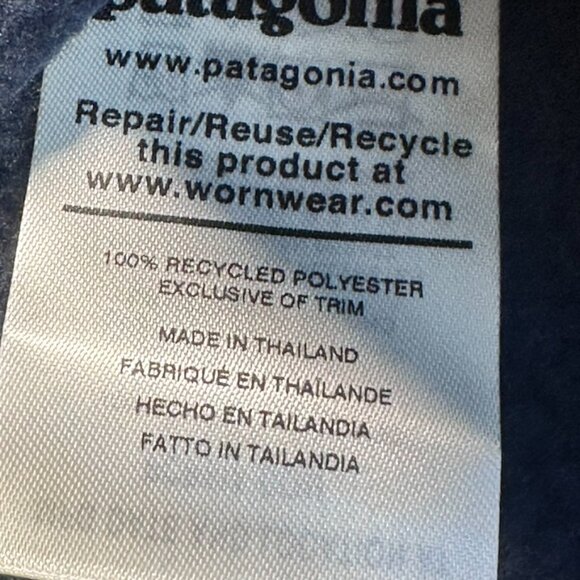 Patagonia Mens Better Sweater 1/4 Zip Fleece Size Small Navy Blue Warm PATCHES - Picture 9 of 11